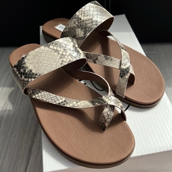 Steve Madden Athens sandals size 8 snakeskin - Picture 5 of 10